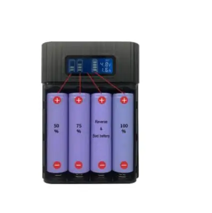 Портативный блок питания 4x18650 (без аккумулятора) с дисплеем 5 В 2