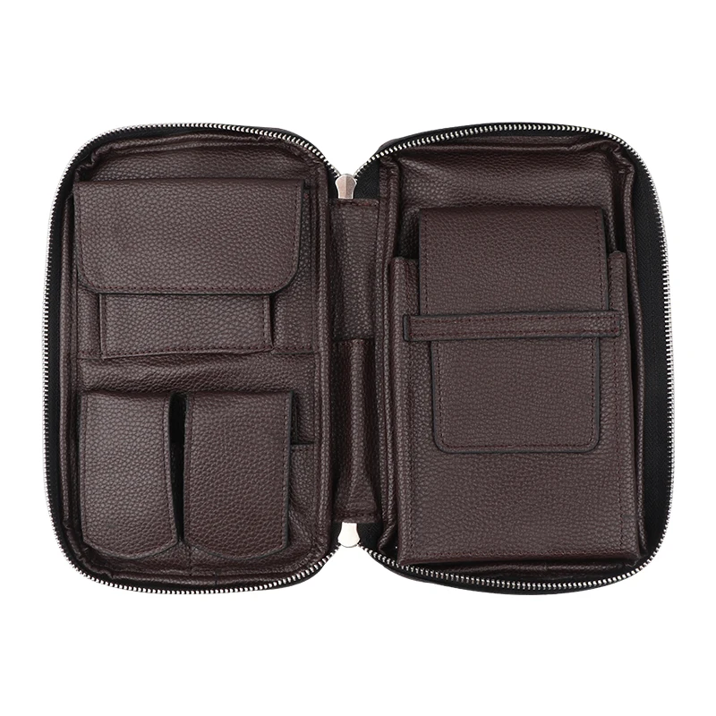 Amazon Aliexpress hot sell Cigar Bag PU Leather Humidor Travel Cigar Case for Cutter Lighter and Tobacco Cigarettes