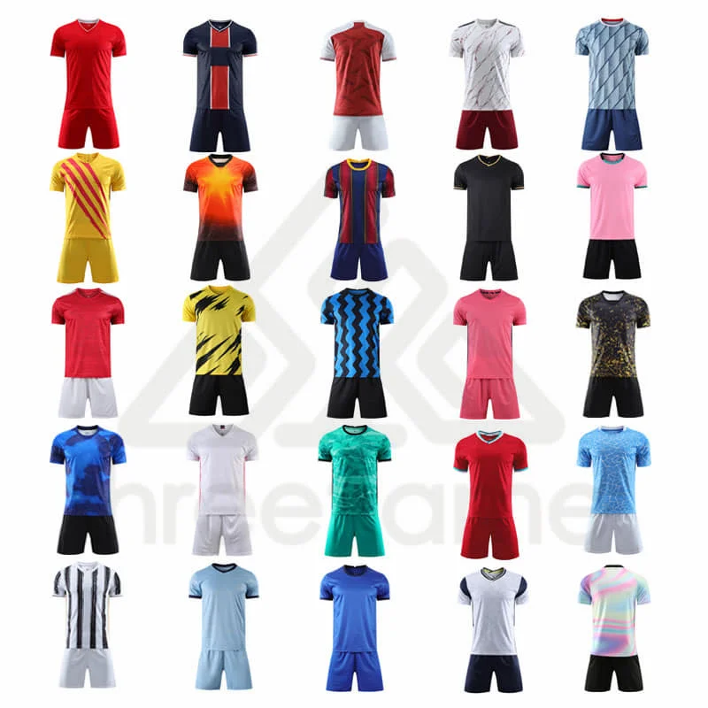 
Wholesale in stock customized top grade thailand quality soccer jersey with cheap price 