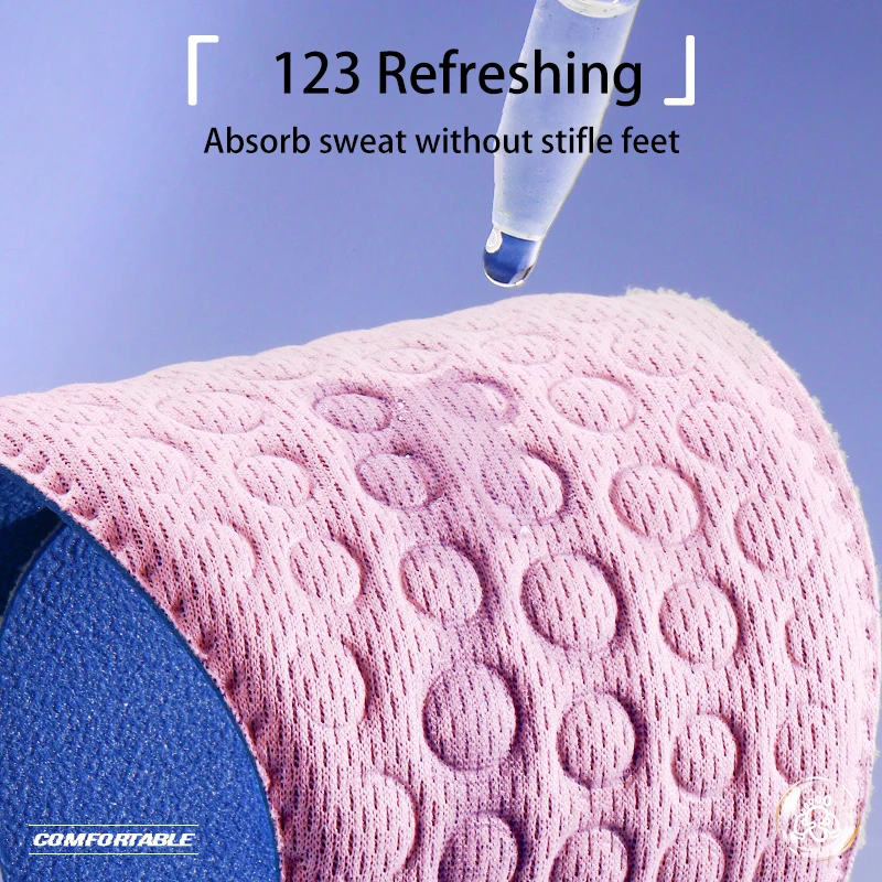 MOQ 1 pair 5d non-slip massage insole custom comfort memory foam high heel shoe insole memory foam insoles for leather shoes