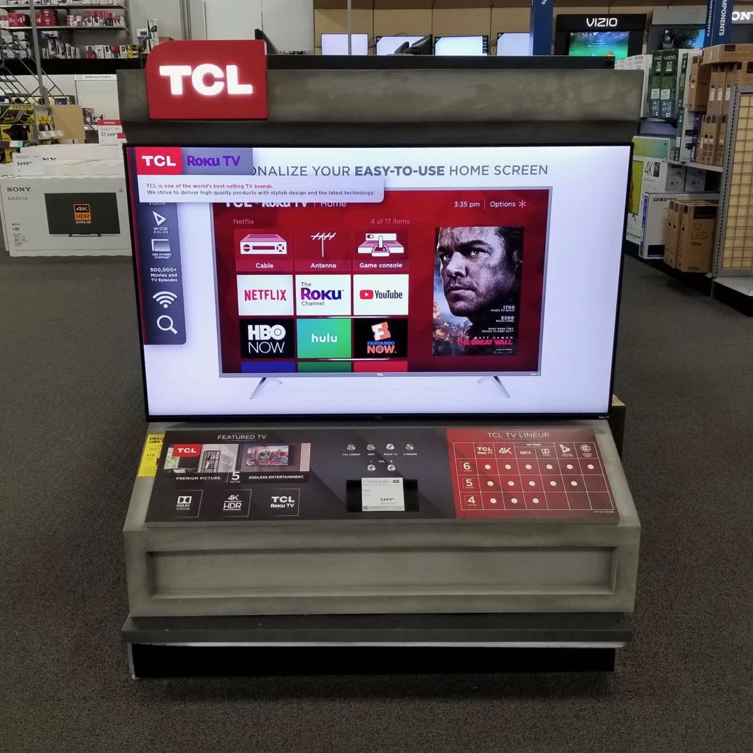 Interactive Display Fixture Merchandising Store  Fixture Cement Finish on Metal Custom made electronic engineering