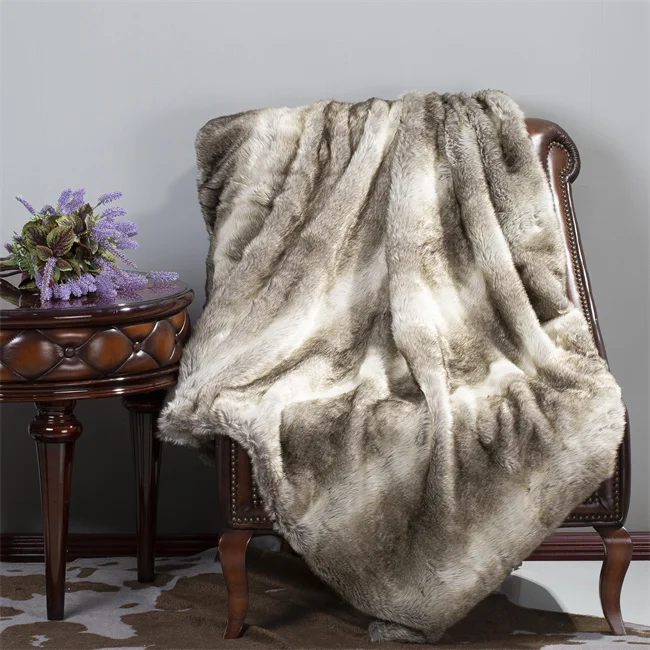 Micromink soft animal skin design faux fur blanket discharge printing throw blanket