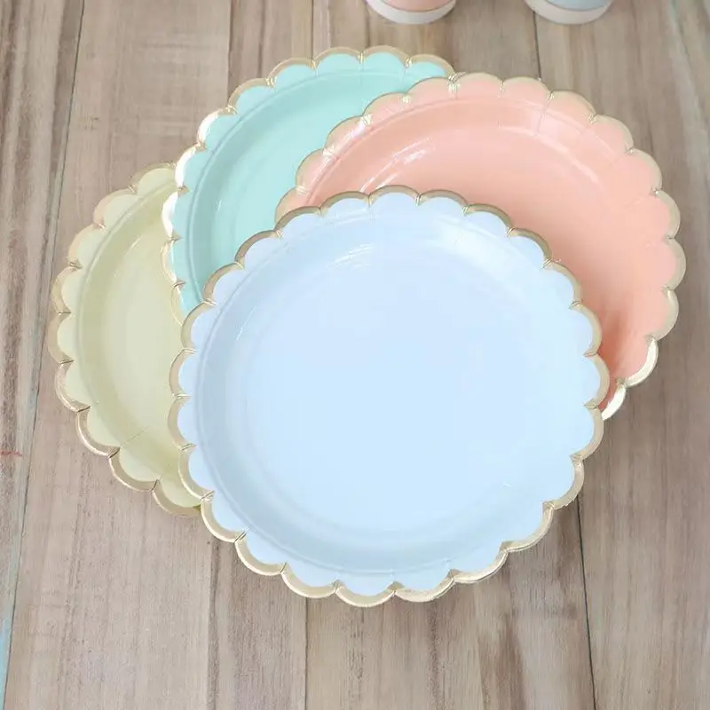 Paper Plate Ovenable Heat Resist Disposable Paper Plate Wholesale Factory Price White Color Round Shape