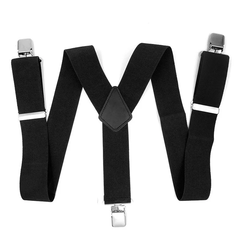 5cm Heavy Duty Suspenders Durable Adjustable Y clip on Trouser Braces Elastic Suspenders For Men