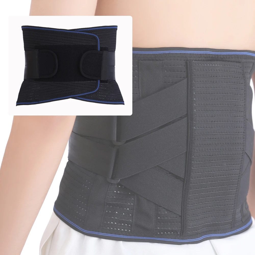 High Strength  Full Double Strap Lumbar Spine Back Support Brace Belt Pain Relief Band