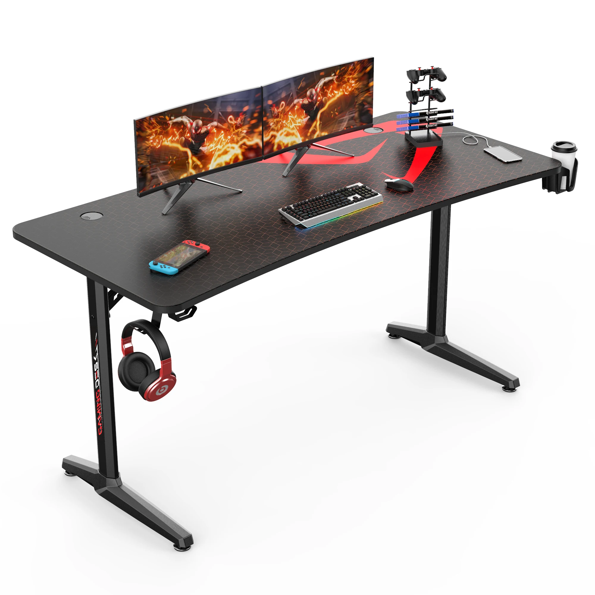 60 inch Factory Direct Gaming Station Top Computer Desktop Electric PC Gaming Desk