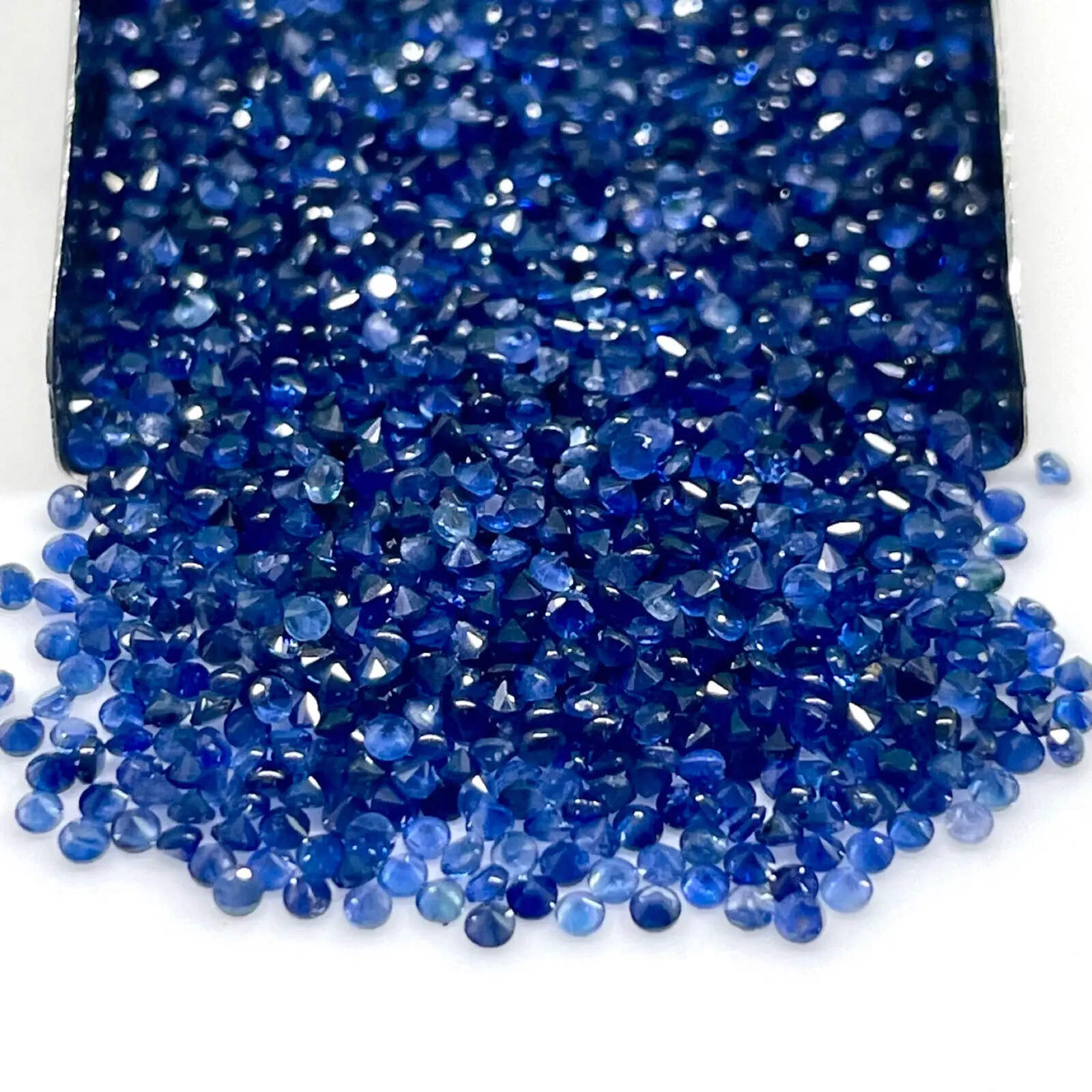 Wholesale Cheap 5A Grade Round Cut Synthetic Corundum 34# Blue Sapphire Stone Lab Grown Loose Gemstones Sapphire 2mm 3mm 4mm