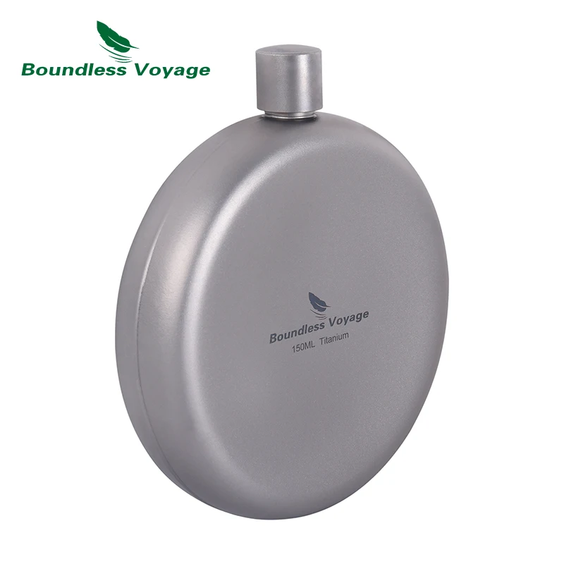 Титановая фляжка Boundless Voyage для кемпинга портативная круглая бутылка вина с воронкой виски принадлежности спиртовых напитков