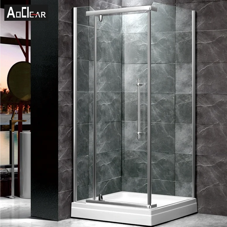 Aokeliya modern waterproof shower enclosure with framed tempered glass doors for home or hotel