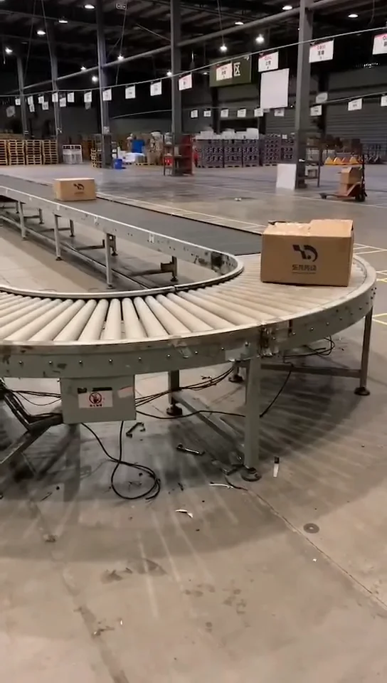 DLTE  circular rotary conveyor  system rubber belt and roller conveyor system