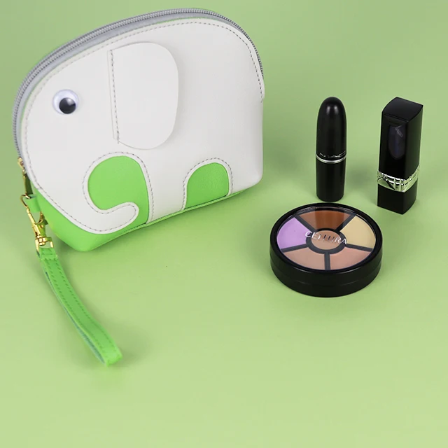 Custom Logo Lovely Elephant Makeup Pouch Bag Mini Travel Cosmetic Bags