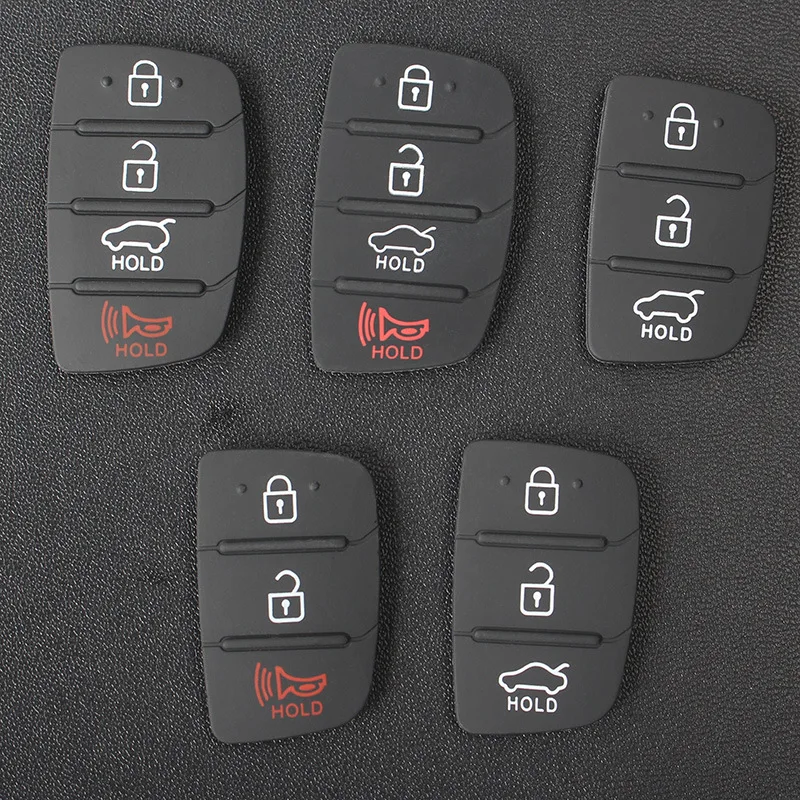 3 кнопки дистанционного ключа Fob чехол резиновая прокладка для Hyundai IX25 IX35 Elantra ключа автомобиля Кнопка Pad Замена кнопки