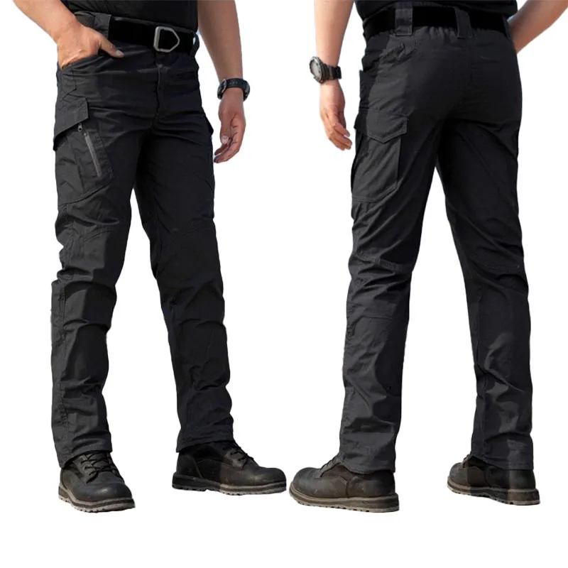 Doublesafe IX9 Custom Black Outdoor Hiking Tactical Cargo Pants Cargo Camo Jogger Pants de Hombre Trousers Men Pantalon Tactique
