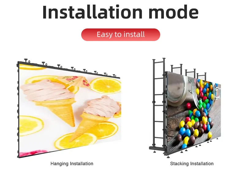 500x500mm 500x1000mm Fast Lock Die Casting Aluminum Cabinet Led Video Wall Indoor Outdoor P3.91 Advertising Led Screen