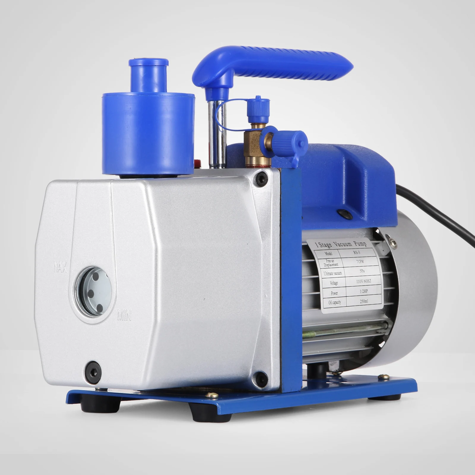 3CFM 1/4HP  5PA Refrigerant Rotary Vane Vacuum Pump RS-1