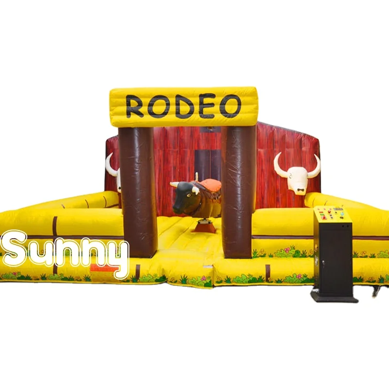High Quality  funny Games Mechanical Motor bull Inflatable Rodeo Mechanical Bull Riding Machine for adult