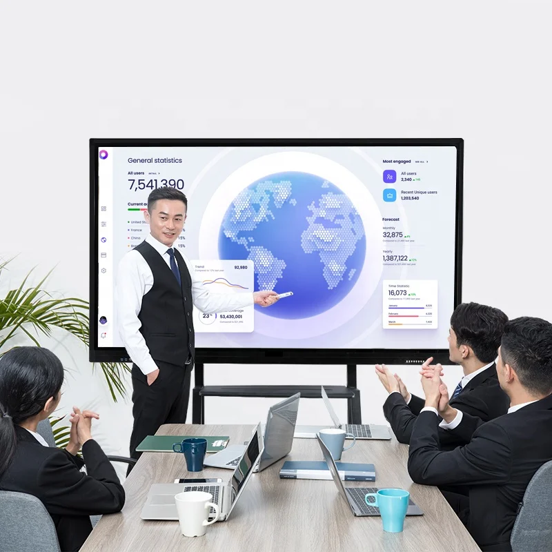 65 75 86 100 Inch Electronic White Boardwireless Control Interactive Boards For Schools 55 Interactive Boards