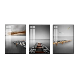 wall decorations for home crystal porcelain painting art glass seascape painting