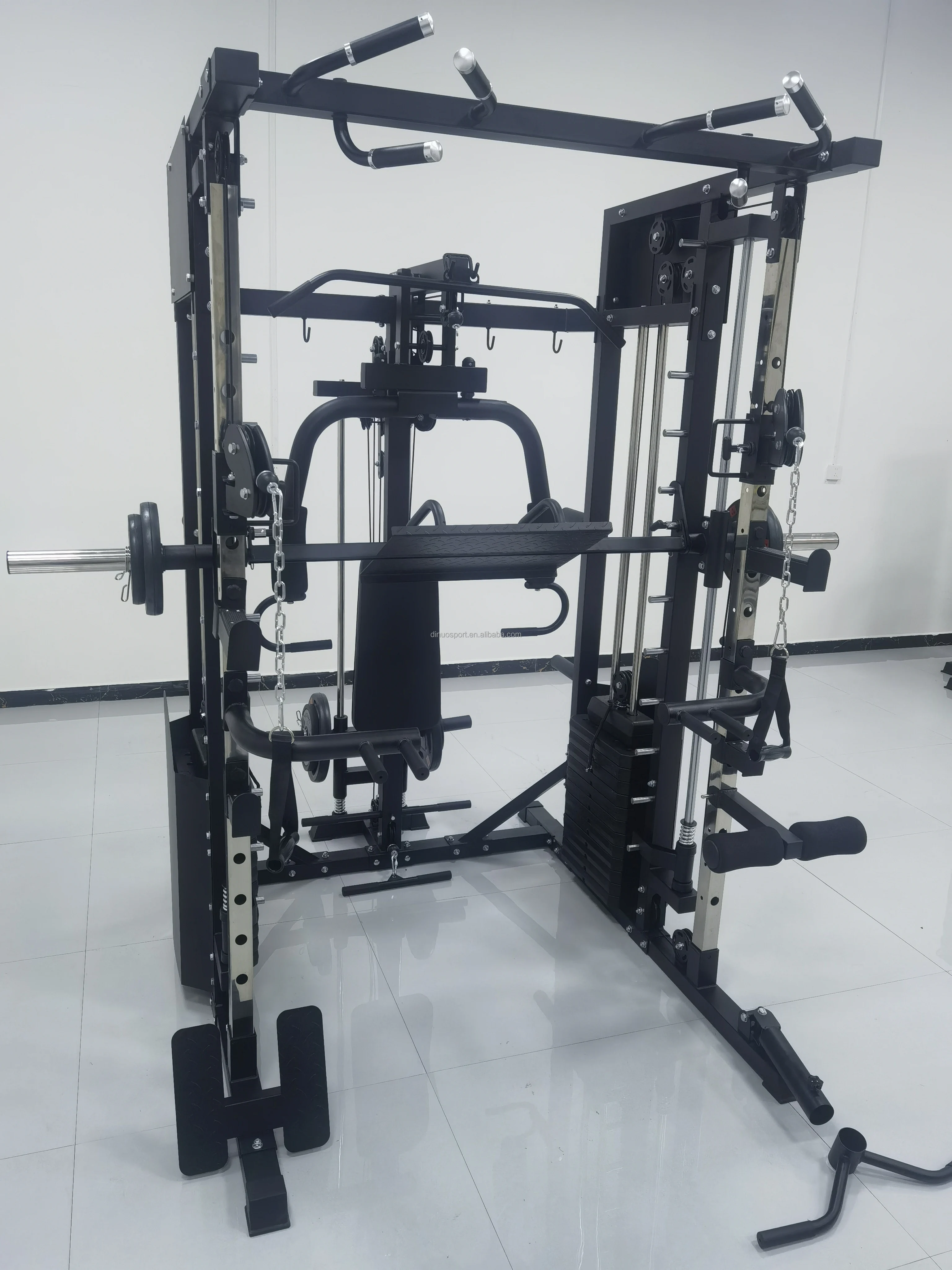 Factory Supplier home Cable Crossover Gym Machine Gym Equipment Squat Rack Power with 70kg Weight Stack