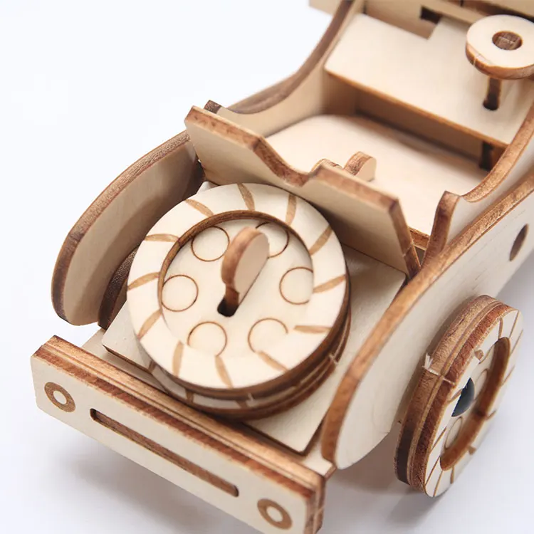 Solar Racing Car Puzzle Wooden DIY solar car