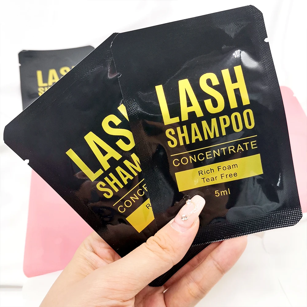logo printing lash bath lash shampoo concentrate 5 ml eyelash extension shampoo private label