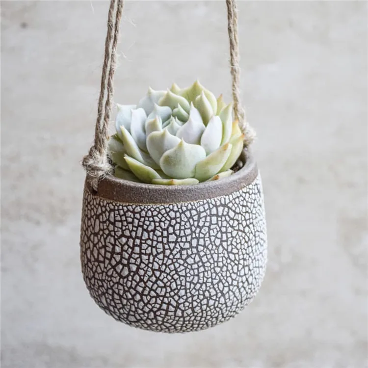 
Fancy reactive glaze cylinder rustic home decorating bonsai orchid pot / modern garden succulent pots 