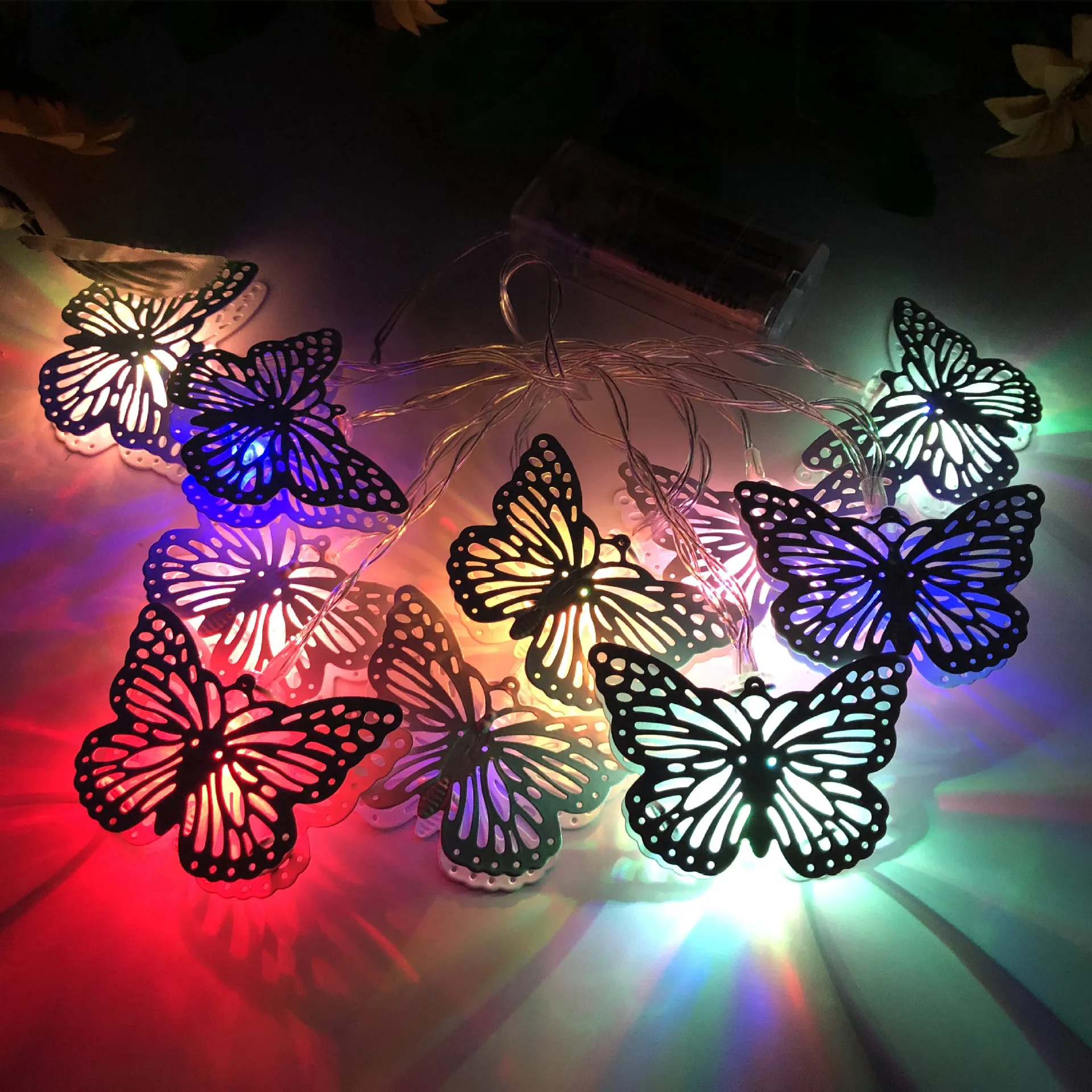 Hot Selling LED Colorful Butterfly Light String Slow Flashing Christmas Tree Decorative Lights Party Festival Showcase Decor