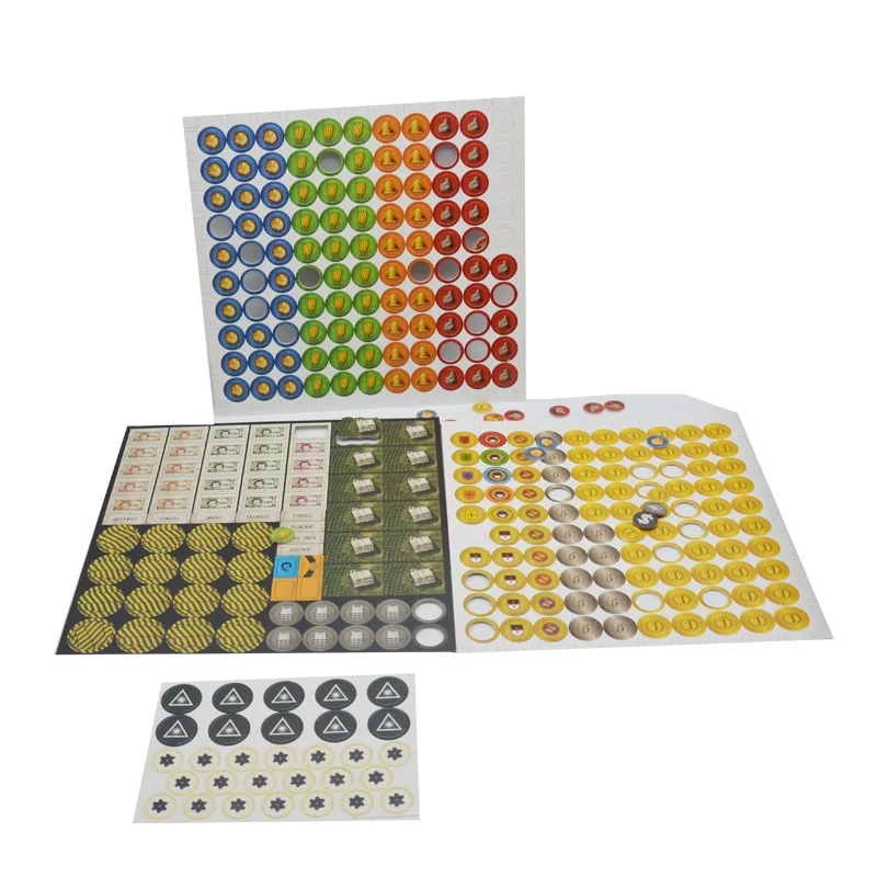 Custom Paper Material Cardboard Tokens For Board Game