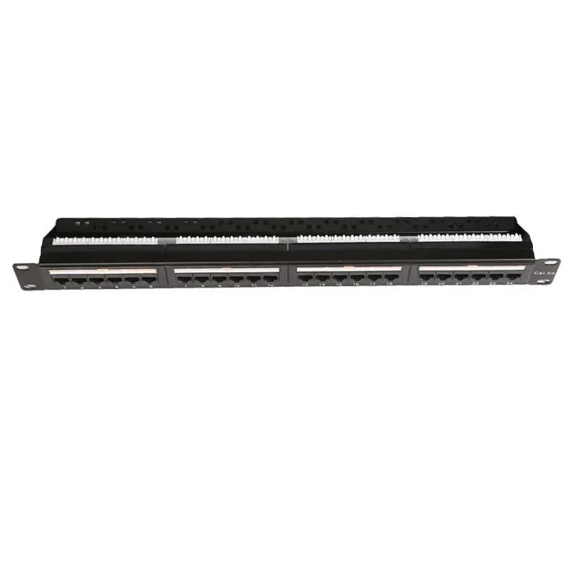 24 Port Patch Panel Cat6/1U Rackmount or Wall Mount 10-Gigabit Ethernet Punch Panel 568A/B Compatible