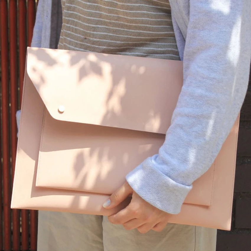 Durable laptop sleeve pu leather tablet chargers storage pouches 13 inches flat laptop pouch case for ipad for macbook