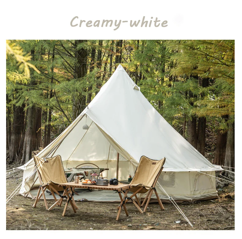 Wholesale Large Tent Camping Outdoor Luxury Cotton Canvas Double Layer Waterproof Mongolian Yurt Tent