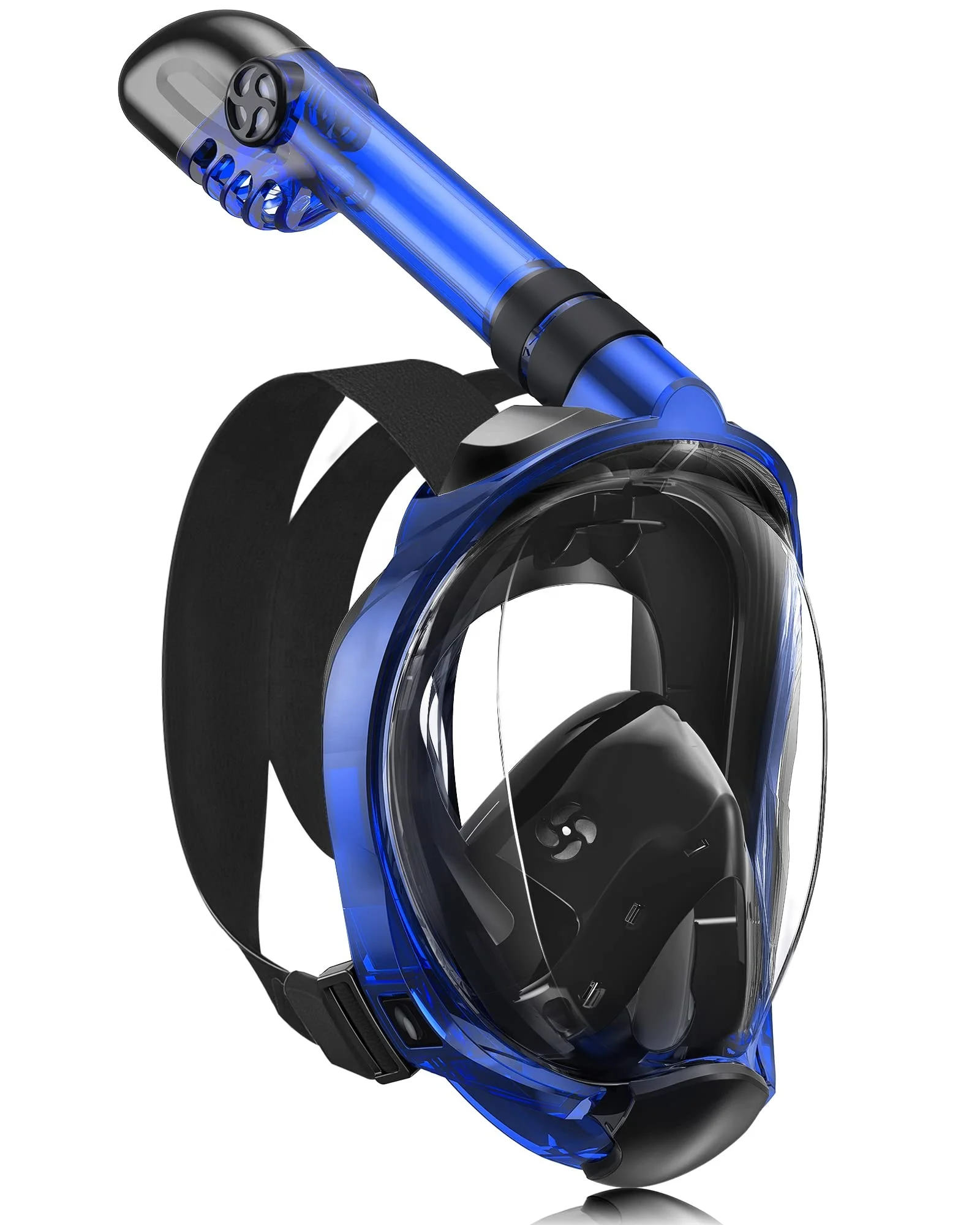 Safety Breathing System Dry Top Full Face Snorkel Mask Set Foldable Snorkeling Gear With Detachable Camera Mount