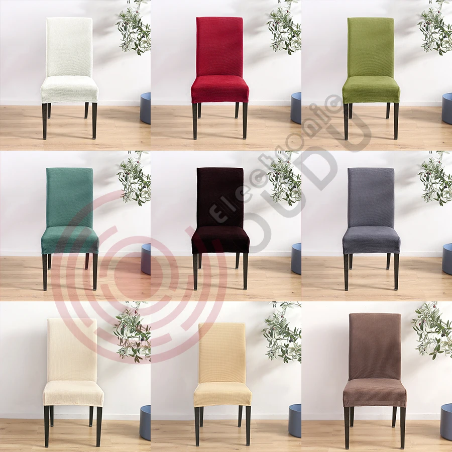 Jacquard Chair Covers Knitting Hotel Restaurant Living Dining Room Fabric Stretch Spandex Chair Cover for Banquet