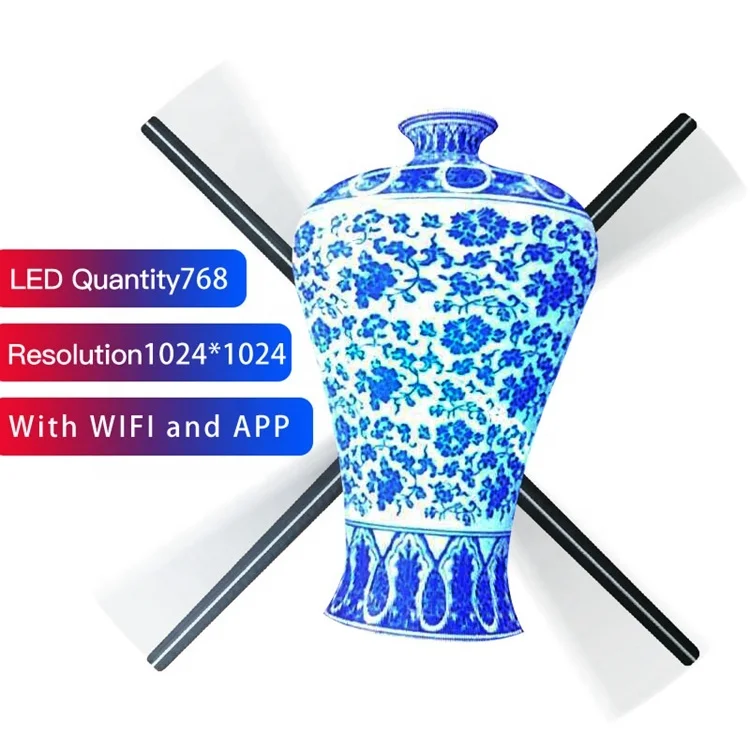 Professional manufacturer 65 xr hologram display fan 3d hologram advertising fan outdoor