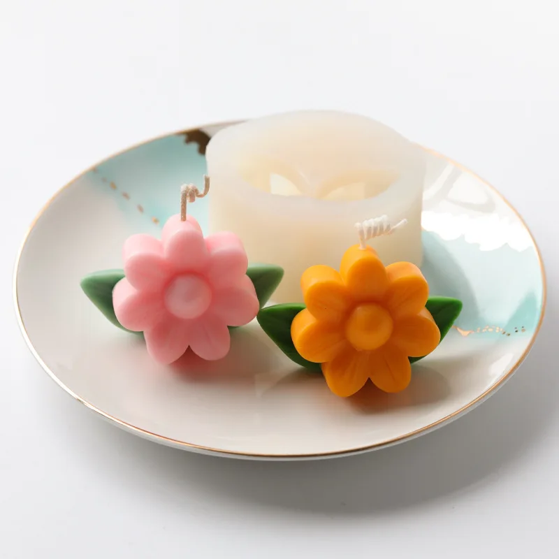 
Fusimai Ins Style Fresh Korean Silicone Cake Baking Diy Materials Small Green Leaf Flower Candle Mold 