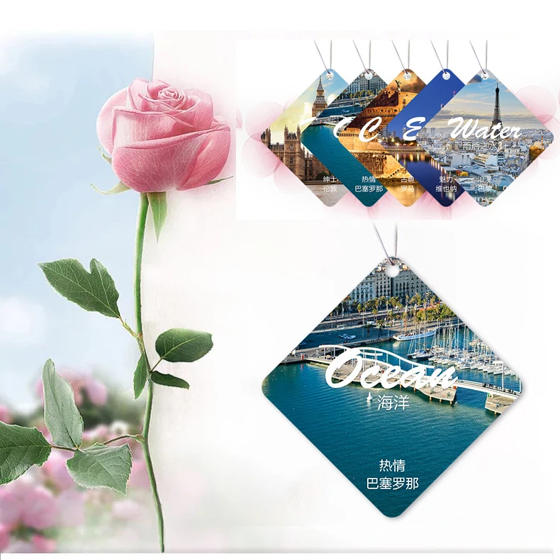 Zhengmao wholesale and custom Christmas tree perfume hanging cards car scent air freshener