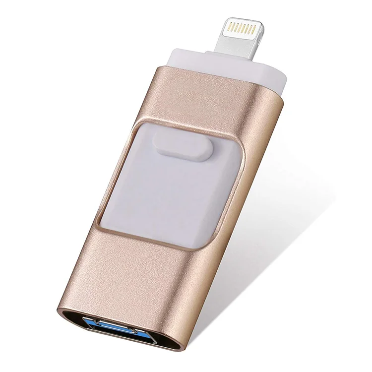  Металлический флеш-накопитель Usb 3 в 1 для мобильного телефона Otg 0 128 ГБ iphone