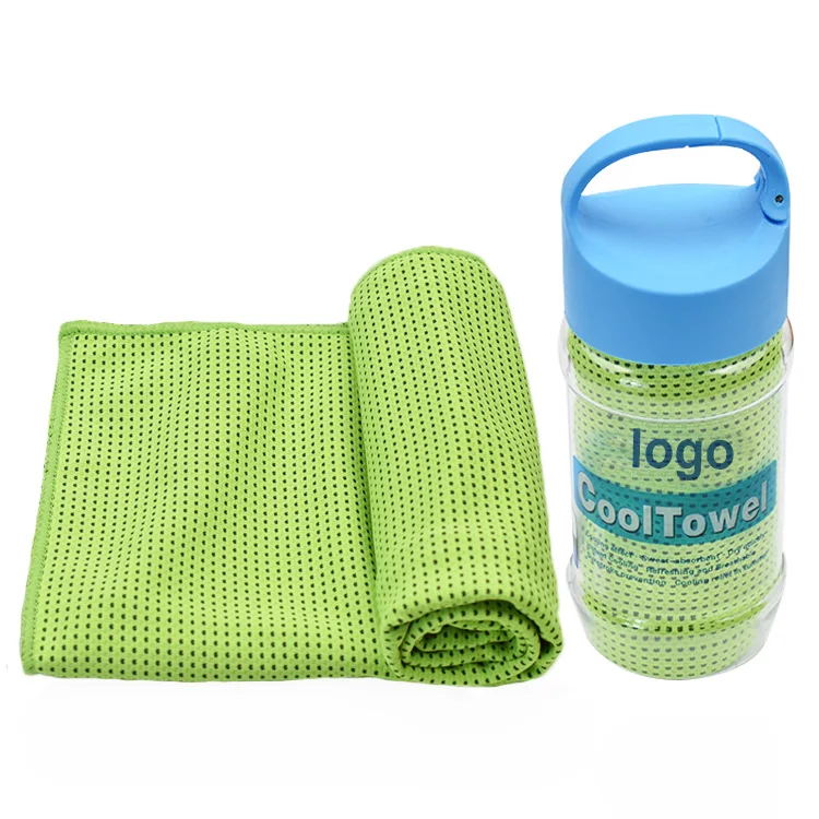 Wholesale Super Magic Microfiber Sports Instant Cool Ice Neck Cooling Towel In Bottle With Custom Logo for all activities