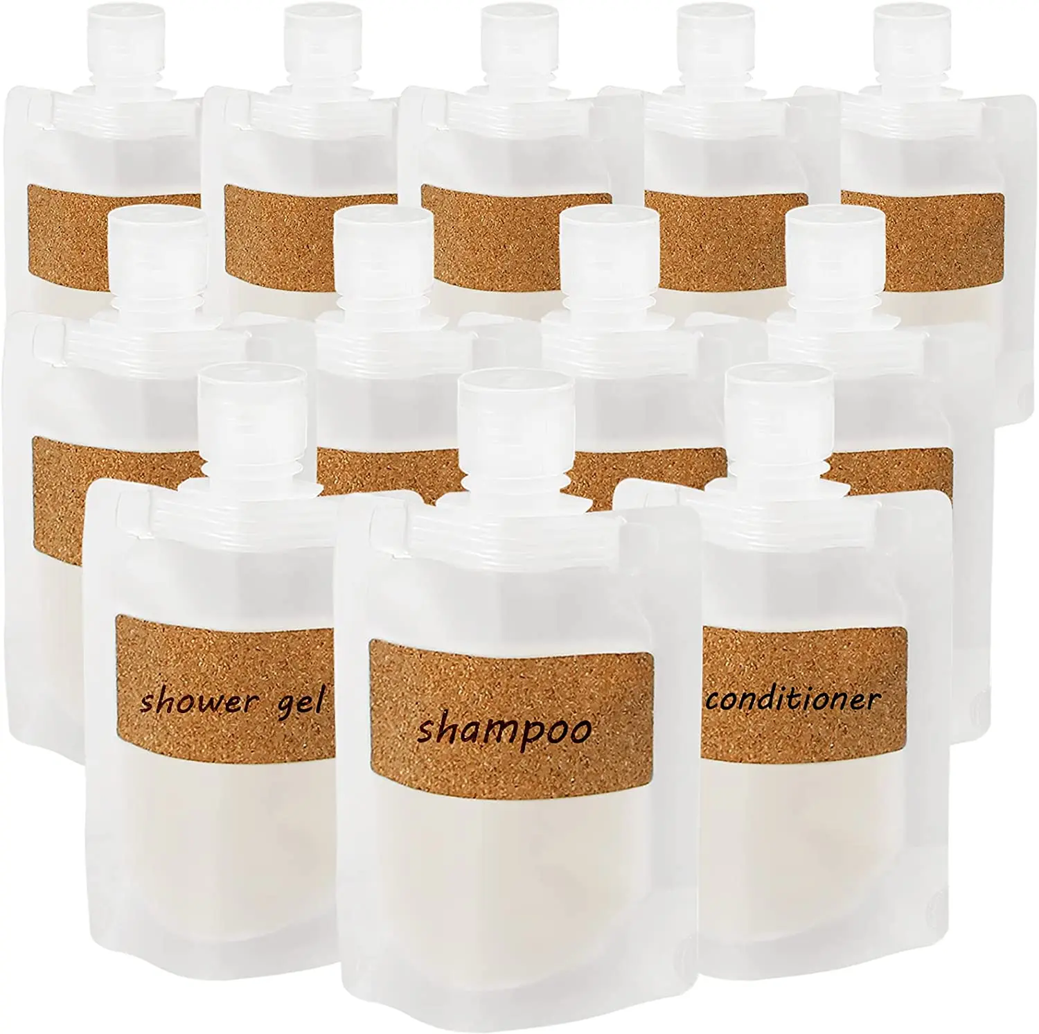 Refillable Empty Travel Squeeze Pouches Fluid Makeup Packing Bag 30ml 50ml 100ml Stand Up Cosmetic Lotion Spout Pouch