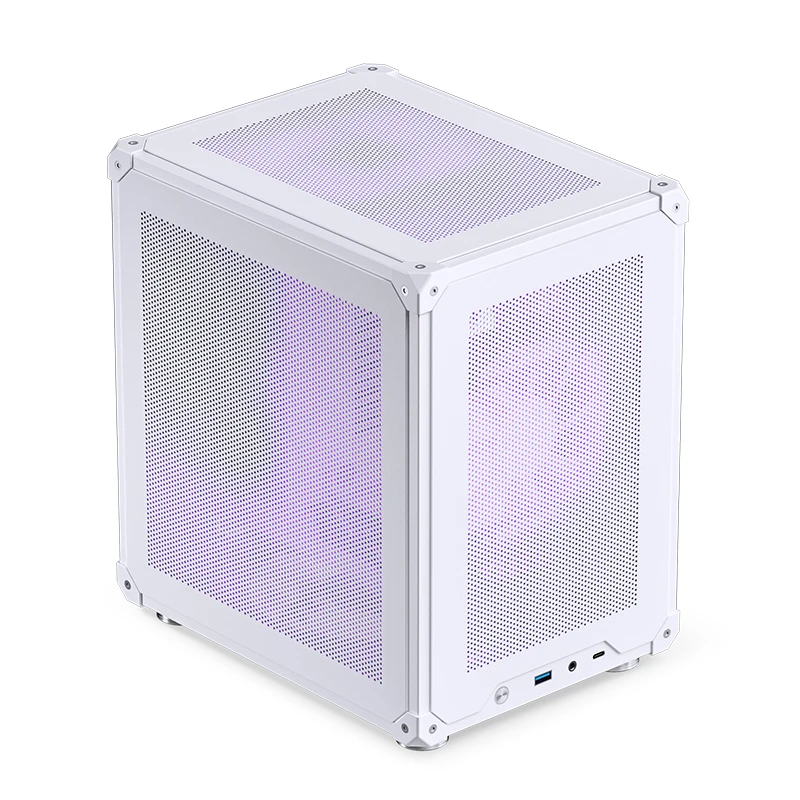 Top Computer Case C6 White RGB MicroATX PC Gaming CASE mobile case