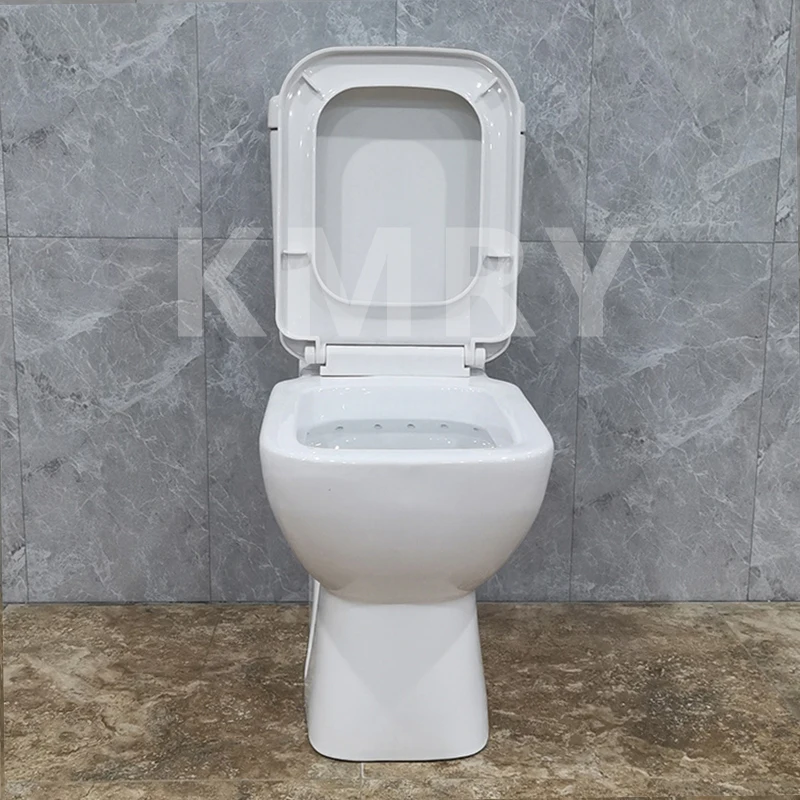 2023 New Style Ceramic Bathroom Two Piece Side Flush Rimless Toilets Ceramic Two Piece Toilet Equipment
