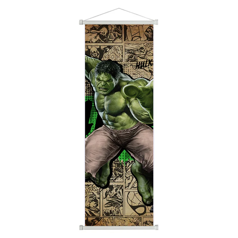 Custom Design Fast Delivery Hanging Scroll Anime Hanging Poster With Plastic Aluminium Rod Wall Scroll