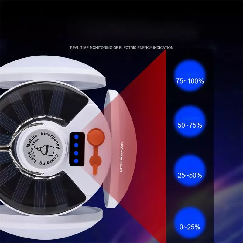 Solar soccer lamp outdoor lighting night fishing emergency folding new energy camping lamp