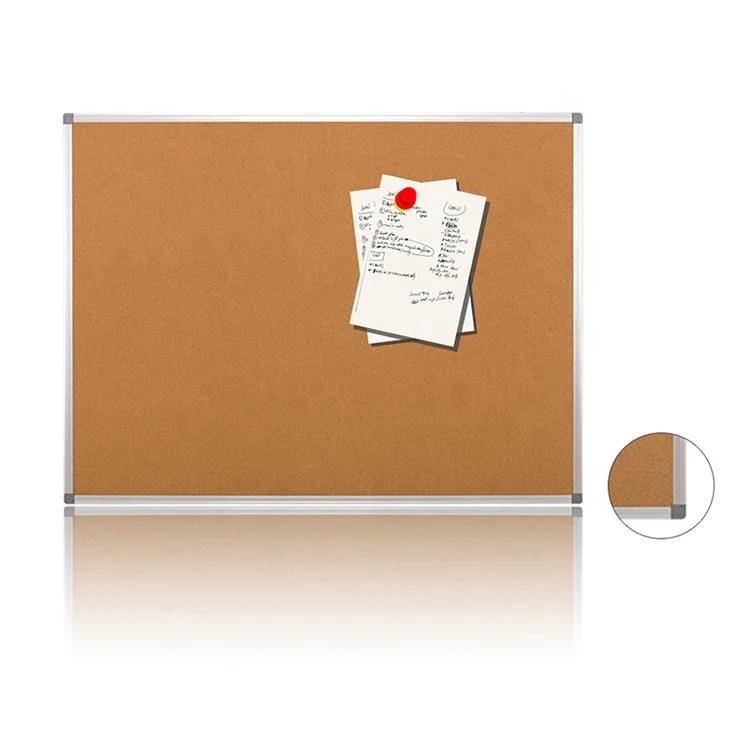 90x120cm large bulletin board decoration aluminum frame felt notice pin board school wall mounted cork board