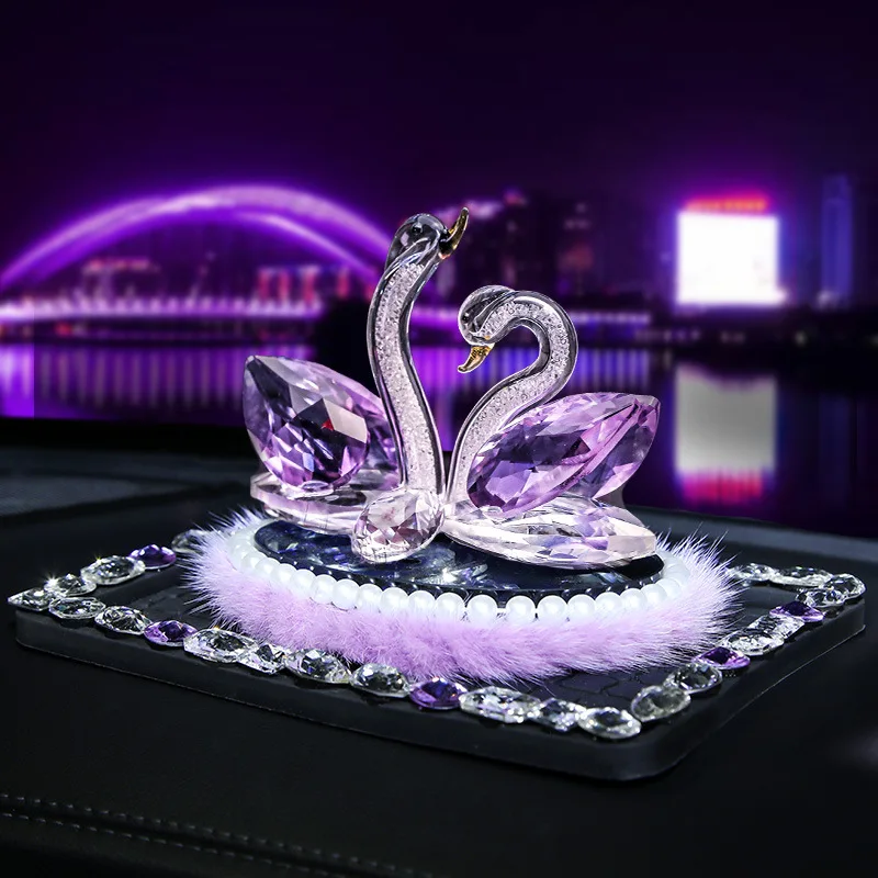 Swan Crystal Car Accessories Creative Car Interior Decoration Items Accessories