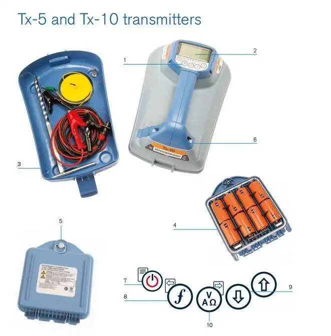 with lithium battery option Radiodetection RD8200 TX10 underground cable fault locator