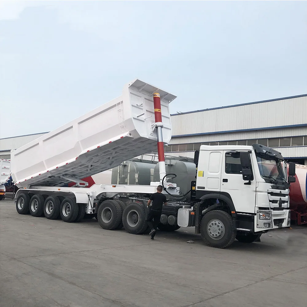 Brand New 3 Axles Dump Trailer 40tons 60tons U-type Dump Trailer Truck 4Axles Hydraulic System Trailers
