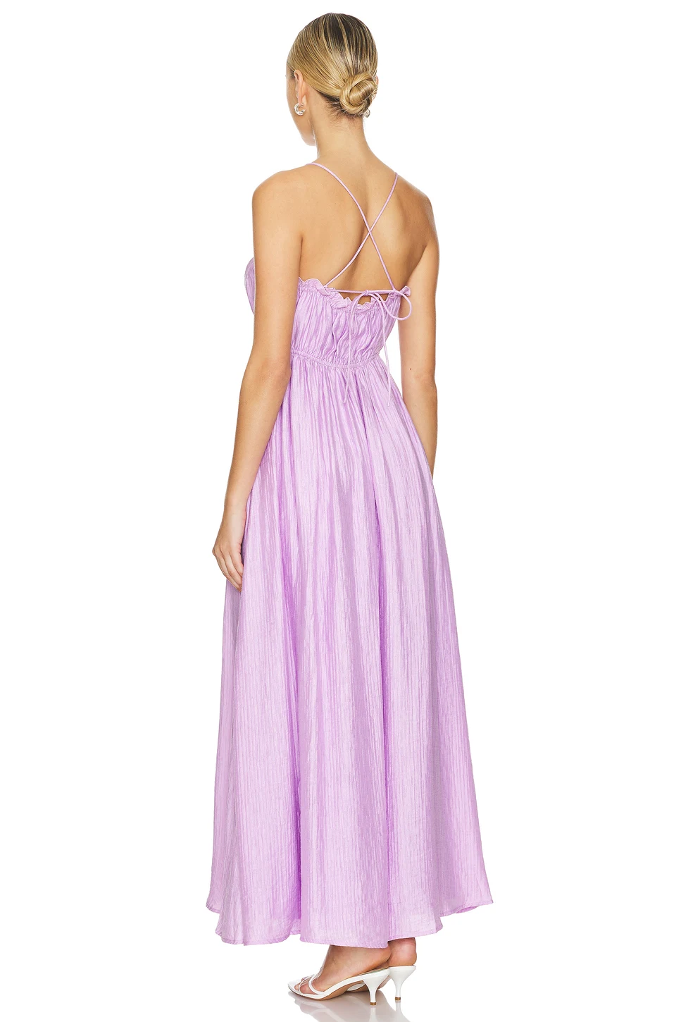 2024 New Arrivals Elegant Multicolor Cotton Maxi Dress for Women Casual & Sexy Lace up Solid for Wedding & Party