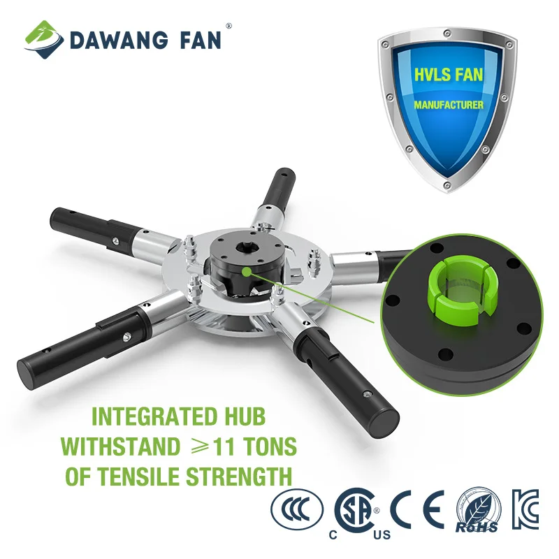 Вентилятор DAWANG 20 футов Hvls вентиляторы для коровьего сарая комфорт молочных амбаров фермы вентиляция потолочный вентилятор охлаждения