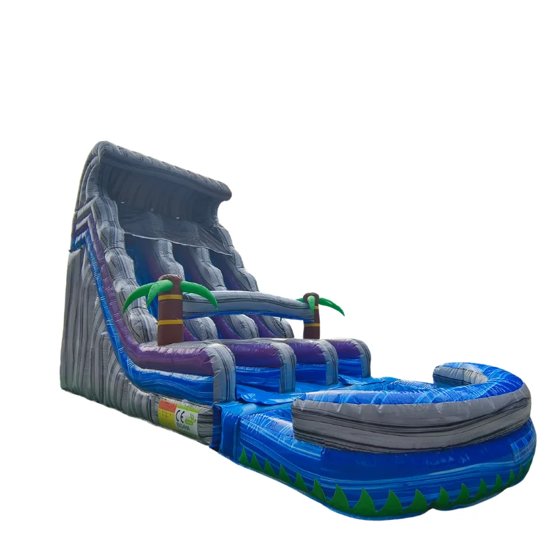 Hot sale dual inflatable water slide double lane inflatable water slide with detachable pool for sale